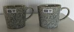 Set of 2 Denby Halo Speckle Mugs Grey - Brand New
