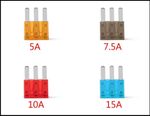 Mix Pack of Micro 3 Blade Fuses 5a, 7.5a, 10a, 15a Multi Quantities Available