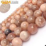 Natural Sunstone Gemstone Round Beads For Jewellery Making 15" 6mm 8mm 10mm 12mm