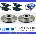 For Ford Focus Front Brake Discs Coated and Pads Set Petrol Diesel 04 To 18