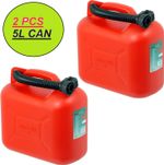 X2 5L DUNLOP NEW  PLASTIC JERRY CAN DIESEL PETROL FUEL OIL WATER CANISTER CAN