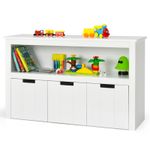 Kids Toy Storage Organizer 3-Drawer Toy Chest Toy Cube Shelf w/Large Open Shelf