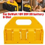 6 Slot Battery Holder Carrier Rack Organizer for Dewalt XR 18V 20V Battery