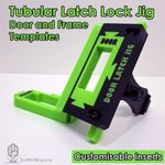 Tubular Latch Jig Router Template Fully Customisable Sizes For 35-44mm Door