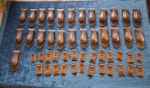 Vintage Art Deco Coppered Clipper  Stair Carpet Runner Gripper Clips Bundle