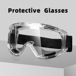 Anti Fog Safety Glasses Dustproof Splashproof Goggles Clear Adjustable Sports