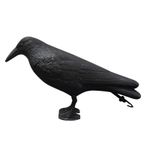 Black Crow Decoy Bird Scarer Pigeon Repellent Garden Pest Control Ornament