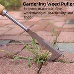 Stainless Steel Gap Weeding Tool, L-Shaped Multi-Purpose Garden Hand Tool, Used 