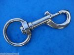 125mm SWIVEL BOLT SNAP HOOKS STAINLESS 316 SCUBA DIVING MARINE FREE POSTAGE