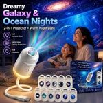Portable 4K LED Galaxy Ocean Mini Projector 360° Adjustable 12Films Home Theater