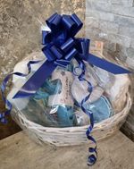 baby shower hamper luxury blue baby boy basket newborn mum to be boxed gift set