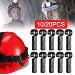 10/20x Helmet Clip Attachment Head Light Clamp Headlamp Hard Hat Safety Cap Hook