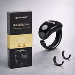 Tasbih Counter Ring Zikr itasbih Digital Ring Smart App Black 3 Adjustable Sizes