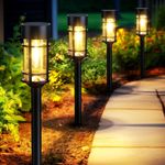 4 PACK LED Solar Pathway Lights Outdoor Waterproof Garden Lawn Stake Lighting