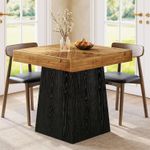 Solid Wood Square Dining Table 80CM Farmhouse Kitchen Table for 2-4 Person