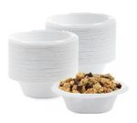 Reusable Plastic Bowls White Dessert Ice-cream Soup Bowl for Catering Supply