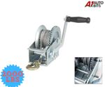Manual Hand Winch 2000lbs Boat Trailer Caravan 10m 33ft Cable Length 2 Way Pull