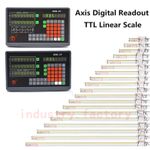 2Axis/3Axis DRO Digital Readout 0.0001"TTL Linear Glass Scale 1um High Precision