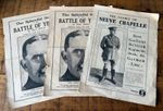 Ultra Rare Battle Of Ypres x2  + Neuve Chapelle, newspaper 1915 WW1, Daily Mail