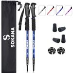 1Pair 3-Section Telescopic Anti-shock Trekking Walking Poles Hiking Sticks NEW