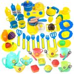 Children's 65PCS Playset Colorful Kitchen Set Tea Set Pretend Play Accessories 