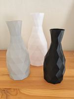 Geometric Vase 3D Printed Modern Low Poly Style Home Decor