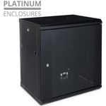 Platinum Enclosures 12u 450mm Deep Wall Mounted Data Cabinet 19 Inch Sever Rack
