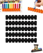Silicone Marker Holder, Broad Tip Colored Marker Organizers, No More Lost Lids