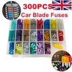 300X Standard Auto Car Blade Fuses Box Assorted Car Van Bike Fuse Set 2A-40A
