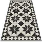 PVC Vinyl Floor Carpet Mat Rug Runner 80x120 Black-and-white stars