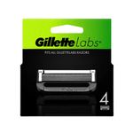 GILLETTE LABS RAZOR BLADES (4 CARTRIDGE PACK) BRAND NEW AND SEALED 100% GENUINE