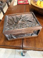 Antique American Carved Box 19th Century