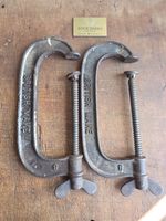 2 x Record 8" G Clamps Wing Nut G Clamp Woodworking Carpenter Joiner 