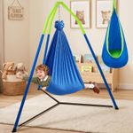 FUNLIO Sensory Swing with Stand for Kids, Pod Swing, Sensory Swing 2in1Set NEW