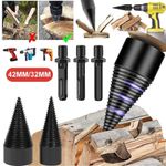32 42MM Firewood Drill Bit Wood Cone Hex Shank Wood Log Splitter Screw Splitting