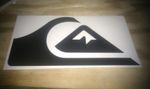  quiksilver vinyl snowboard skate surf car campervan vinyl sticker black 100mm