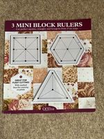 Today’s Quilter Acrylic 3 Mini Block Templates Square Hexagon Triangle 2.5 Inch