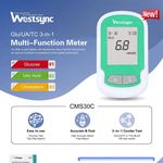 3-in-1 Cholesterol Uric Acid Glucose Monitor Meter Test Kit with Strips..