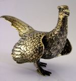 LARGE 7.5inch STERLING SILVER TABLE PHEASANT BIRD FIGURE 1920 SHOOTING ANIMAL
