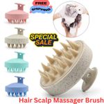 Hair Scalp Massager Brush Silicone Shampoo Massage Scrubber Shower Cleaning Tool