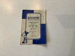 Blackburn Rovers V Manchester City 18th November 1950 Programme