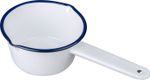 Falcon Enamel Milk Pan 14cm 650ml White Blue Rim