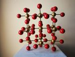 Mid Century Modern Atomic Molecule Model Sculpture – Vintage Science Decor