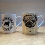 Pug Dog Mugs X 2