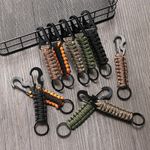 Outdoor Keychain Ring Camping Carabiner Military Paracord Cord Rope Camping