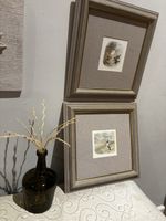 Pair Antique Beatrix Potter Framed Bookplate Peter Rabbit Pickwick Gallery 1903