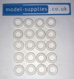 Dinky 15mm White Chunky Treaded Repro Tyres fits Post 1960 American Saloons