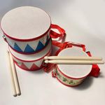 Drum Wood Kids Early Educational Musical Instrument For Children Baby Toys UK