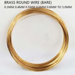 Brass round wire (Bare) 0.3mm 0.4mm 0.5mm 0.6mm 0.8mm to 5.0mm jewellery/craft