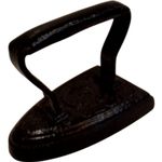 Antique Black Cast Iron Vintage Flat Iron Collectable Home Decor